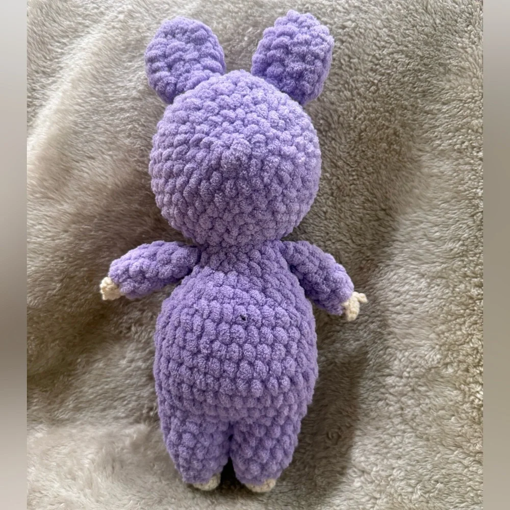 ORIGINAL HANDCRAFTED LABUBU MONSTER CROCHET PLUSHIE, ONE SIZE, PURPLE - Picture 3 of 8